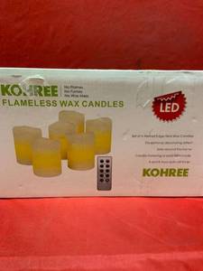 lot 22687 image: Kohree Frameless Wax Candles - Soft White