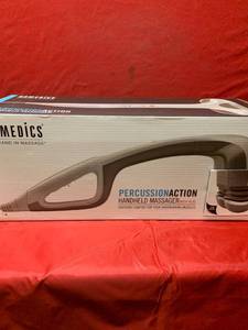 lot 22701 image: HoMedics Percussion Pro Handheld Massager With Heat, Variable Speed Control, Dual Pivoting Heads, HHP-350H