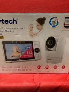 lot 22702 image: Vtech Wi-fi 1080p, 360 Degree Pan, Tilt & Zoom Video Baby Monitor (vm901) - Used