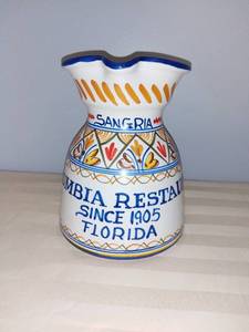 lot 4761 image: Ceramic Sangria Pitcher - Columbia Restaurant Florida