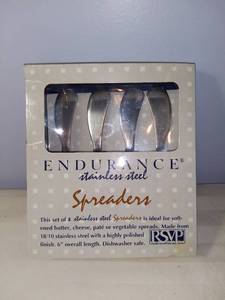 lot 4779 image: Set of 4 Endurance Stainless Steel Spreaders