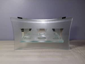 lot 4957 image: Partylite Stratus Wall Sconce Frosted Glass Votive Candle Holder