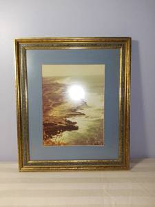 lot 4960 image: Framed Vintage Coastline Photo