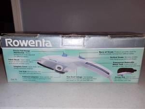 lot 4980 image: Rowenta Steam n Press Dual Voltage Garment Steamer Iron Da75 - No Brush Head With Carrying Case In Box
