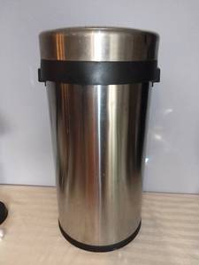 lot 4987 image: Stainless Steel Trash Can