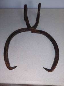 lot 4988 image: Nice Pair Of Large Antique Ice Tongs In Great Condition