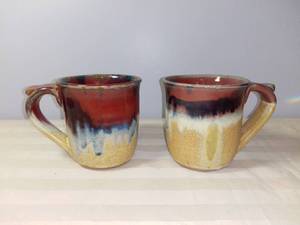 lot 4984 image: Pair of Signed Ayers Pottery Mugs