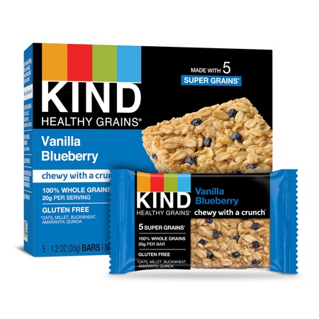 lot 96308 image: Kind VANILLA BLUEBERRY GRANOLA BARS, exp 1142021