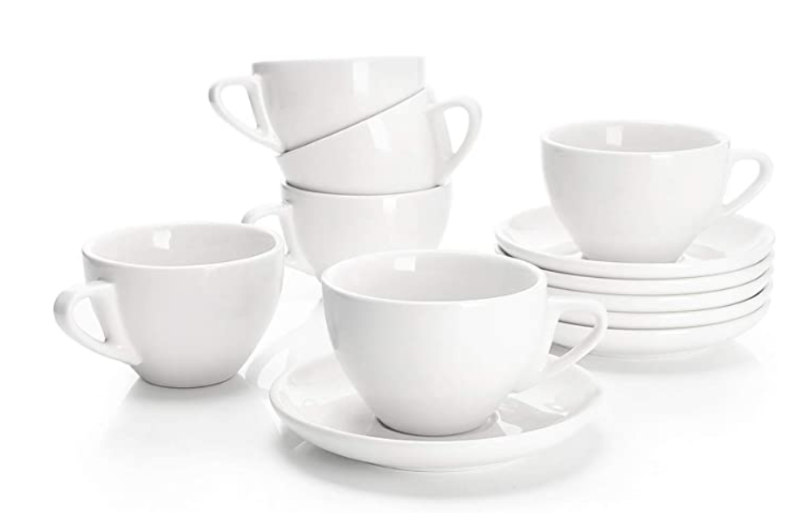 lot 41971 image: Sweese Set of 6 Coffee Cups And Saucers (White)