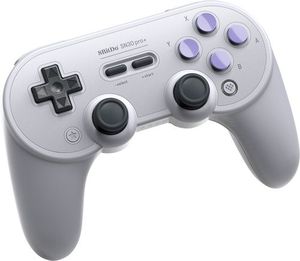lot 439830 image: 8BitDo - SN30 Pro Wireless Controller for PC, Mac, Android and Nintendo Switch - Gray