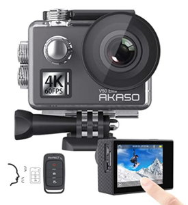 lot 28967 image: AKASO V50 ELITE ACTION CAMERA NATIVE 4K60FPS