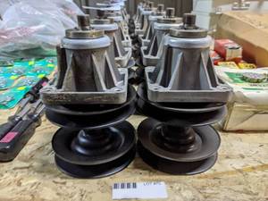 lot 72 image: (2) Mower Blade Pulley Wheels