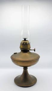lot 7002 image: Antique Success Oil Lamp PLB&G Co. with Chimney