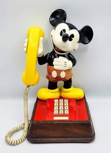 lot 7055 image: Vintage ATC 1976 The Mickey Mouse Phone Landline Push Button Telephone Walt Disney