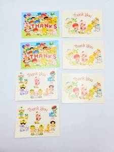 lot 7075 image: (7) Vintage Strawberry Shortcake Thank You Postcards
