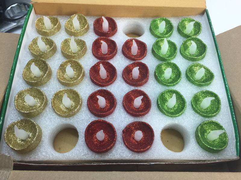 lot 1083 image: Lot of 58 New LED Sparkel Tea Lights