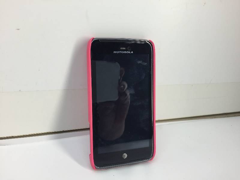 lot 1075 image: AT&T  MOTOROLA HD  w pink case