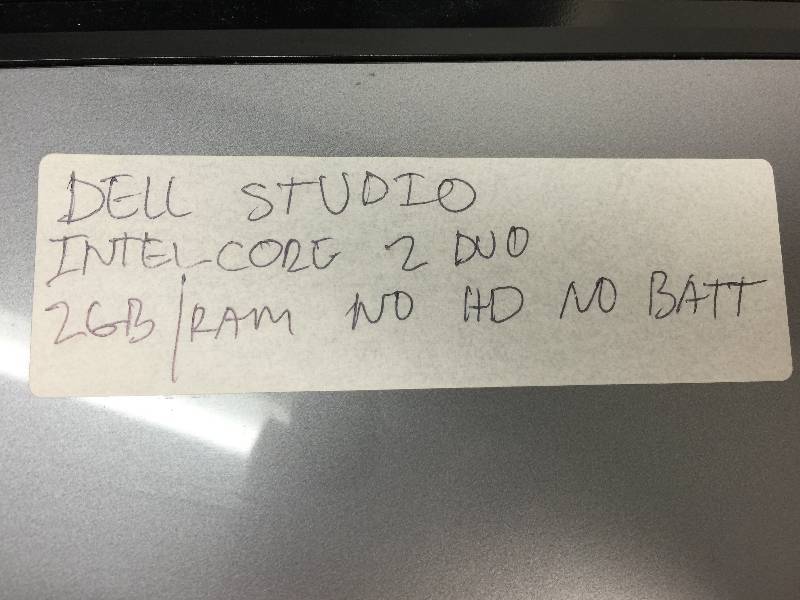 lot 1026 image: DELL STUDIO 1537 FIXER UPPER (CORE 2 - 2GB - NO HDD)
