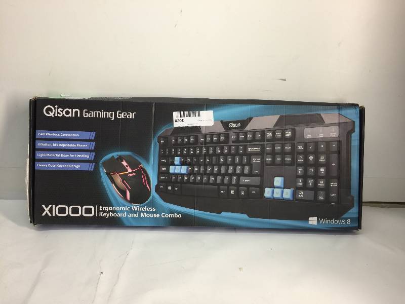 lot 1028 image: QISAN GAMING GEAR X1000 (WIRELESS KEYBOARD AND MICE)