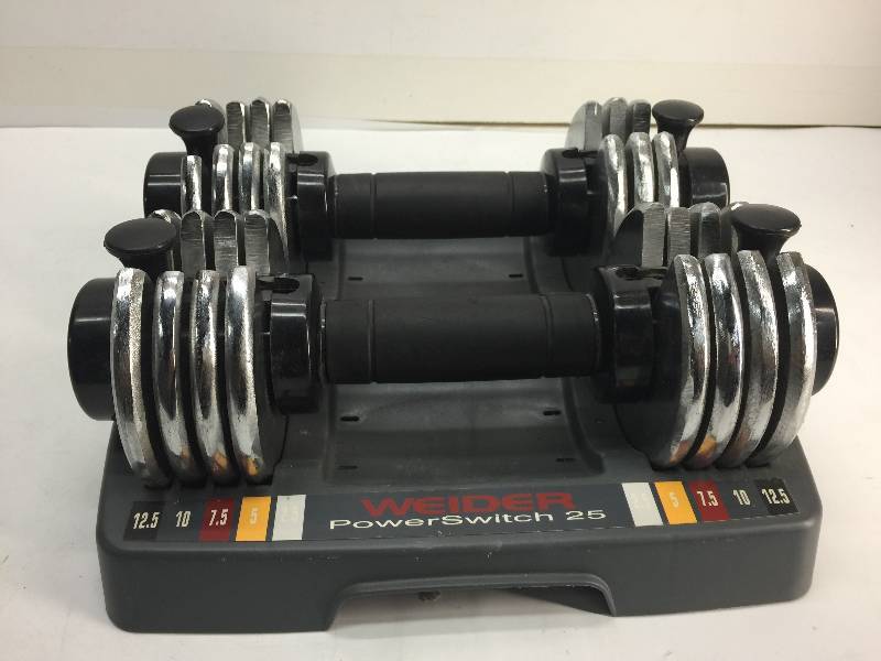 lot 1216 image: weider powerswitch 25 weights