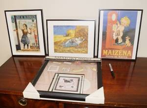 lot 5099 image: Lot of 4 Decorative Pictures - Nicely Framed One is a Memory Collage Frame You Decorate (NIP)
