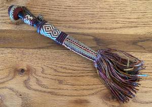lot 5133 image: Attn Ebayers VINTAGE LEATHER TRIBAL AFRICAN FLY WHISK  WHIP