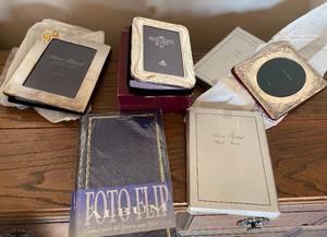 lot 5134 image: Lot of 4 Siver Plated Photo Frames and a Photo Album - ALL BRAND NEW