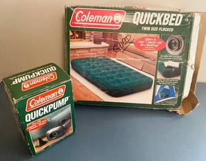 lot 5173 image: Coleman QuikBed - Twin Size & Coleman QuickPump both in original boxes