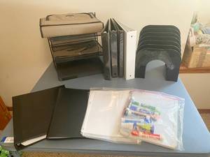 lot 5176 image: Lot of Notebooks, Sheet Protectors, Stacking Strays and Organizers