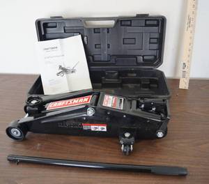 lot 5290 image: Craftsman 2-14 Ton Trolley Jack  Floor Jack w Case - Nice M# 875.505230