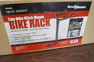lot 5293 image: BIKE RACK - Two Bike Hitch Mount - 100 lb. Capacity - by Haul Master - NEW IN BOX