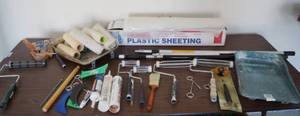 lot 5048 image: Painters Lot - Rollers, Extenders, Trays, Sheeting and more