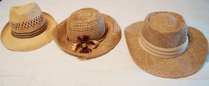 lot 5204 image: Lot of 3 Nice Womens Hats - Great for Spring - All nice, from a clean non-smoking, pet and pest free home