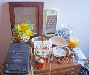 lot 5212 image: Vintage Sony Tape Player (pins move when you hit play), Portable TV and other neat Household Decor Items.