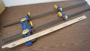 lot 5237 image: Pair of IRWIN Quick Grip One Handed Bar Clamps - VERY HANDY