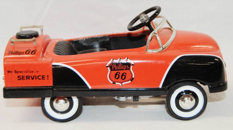 lot 91500 image: Phillips Petroleum, Pedal Car Tanker BANK, w Key, Limited Edition, First Edition  (Die Cast Metal)