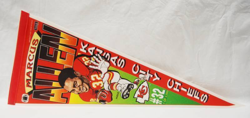 lot 94706 image: Kansas City Chiefs Football Banner, with Marcus Allen #32