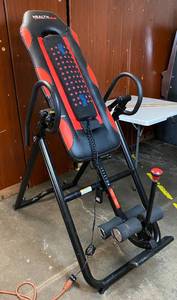 lot 8255 image: Deluxe Heat & Massage Inversion Table - Very nice and clean