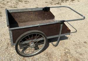 lot 8268 image: Handy Stuff Moving Cart - Big Wheels - Rolls NICE