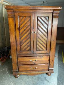 lot 99050 image: Solid Wood Armoire Cabinet by LEA - Great Style Heavy Well built