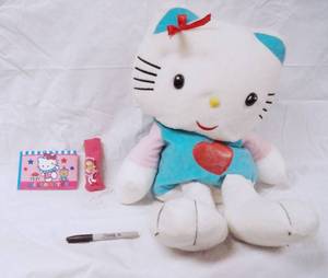 lot 93015 image: Hello Kitty Large Stuffed Animal, & Misc. Items