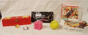 lot 93051 image: Lot of Misc. Items - Blessed, Car Tag, & More     -  (Note -  Puzzle is empty Coca Cola Box)