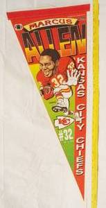 lot 93053 image: Kansas City Chiefs Football Banner, with Marcus Allen #32