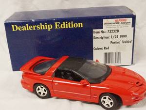lot 93071 image: Collectible 1999 Red Pontiac Firebird - Dealership Edition - Item # 73232D w Original Box