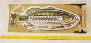 lot 93100 image: BIG - Nostalgic Fish Tin Thermometer - Rivers Edge Product