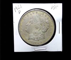 lot 164 image: 1921-D Morgan Silver Dollar
