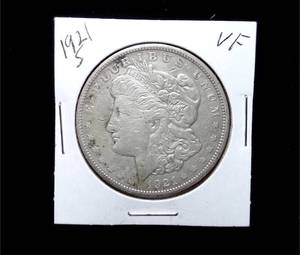 lot 166 image: 1921-S Morgan Silver Dollar