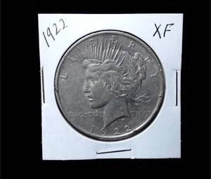 lot 170 image: 1922 Silver Peace Dollar