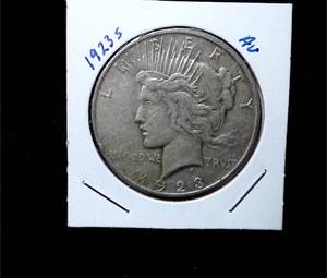 lot 177 image: 1923-S Silver Peace Dollar