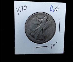 lot 180 image: 1920 Walking Liberty Half Dollar